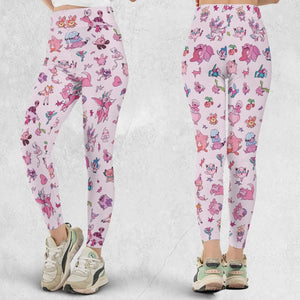 Team Pink Pokemon Pattern Legging