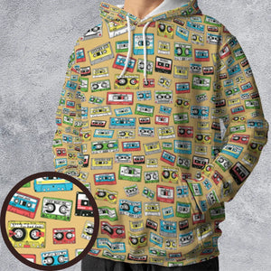 80s Playlist Pattern All-over Print Hoodie
