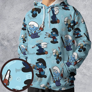 Horror Smurfs All-over Print Hoodie