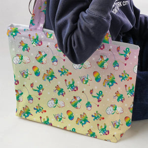 Rainbow Pokemon Pattern Large Tote Bag