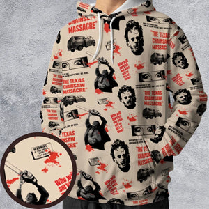 Leatherface The Texas Chainsaw Massacre Horror Pattern All-over Print Hoodie