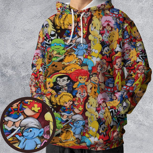 Old Cartoon Characters All-over Print Hoodie