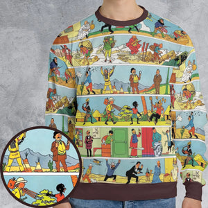 The Story Of Tintin All-over Print Sweatshirt