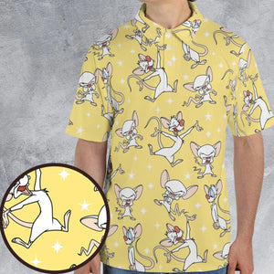Lab Style Pinky and the Brain AOP Men/Women Polo Shirt