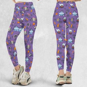 Team Purple Pokemon Pattern Legging