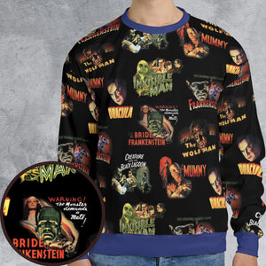 Teaming Monsters All Up Universal Monsters All-over Print Sweatshirt