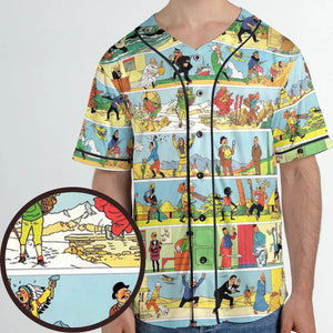 The Story Of Tintin Unisex Baseball Jersey