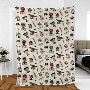 Retro Galaxy Star Wars Fleece Blanket