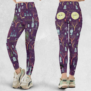 Nostalgic 80s 90s Spooky Scene Legging