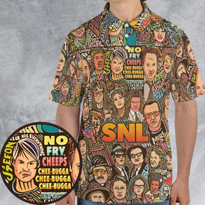 Blues Brothers Waynes World Coneheads SNL Characters AOP Men/Women Polo Shirt