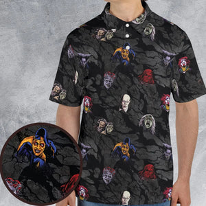 Cult Movie Characters Ghastly Grinner Nosferatu AOP Men/Women Polo Shirt