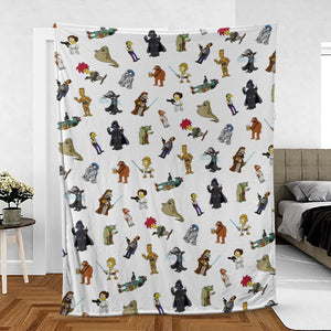 Simpsons Star Wars Mashup Fleece Blanket