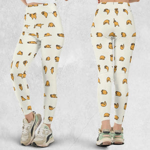 Pug Hot Yoga Pattern Legging