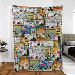 Olive Oyl Popeye Comic Fleece Blanket