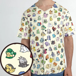 Pokemon In Substitute Style Unisex Baseball Jersey