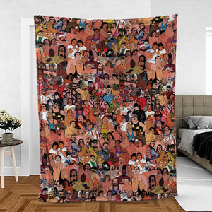 90s Professional Wrestlers Fleece Blanket