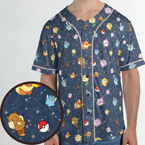 Gengar as Eevee The Eeveelutions Pokemon Unisex Baseball Jersey