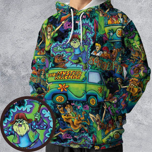 Monsters Mayhem and The Mystery Machine Scooby Doo All-over Print Hoodie