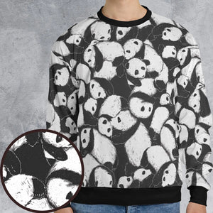 Lazy Day Panda Pattern All-over Print Sweatshirt