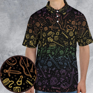 DnD Tabletop RPG Pattern AOP Men/Women Polo Shirt
