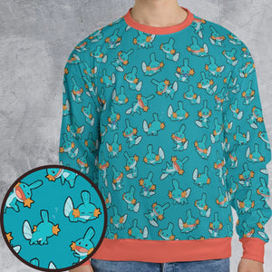 Cute Mudkips Pokemon All-over Print Sweatshirt