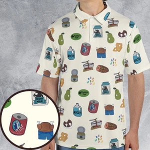 The Food of It's Always Sunny In Philadelphia AOP Men/Women Polo Shirt