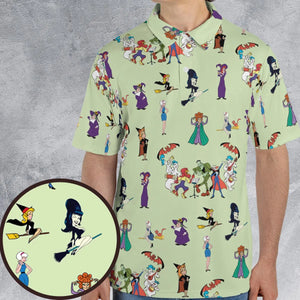Witches Cartoon Characters AOP Men/Women Polo Shirt