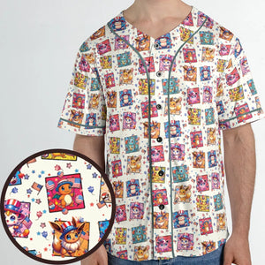 Chill The 4th Out Pokemon Unisex Baseball Jersey