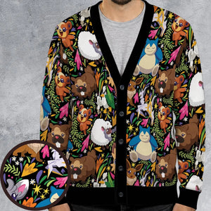 Exotic Tropical Pokemon Cardigan