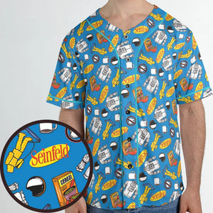 Jerry Seinfeld Comedian Pattern Unisex Baseball Jersey