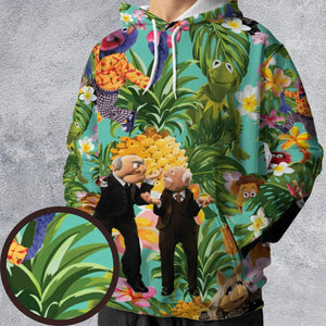 Statler And Waldorf Muppets Tropical All-over Print Hoodie
