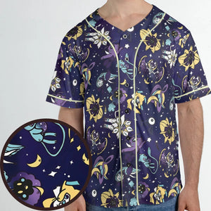 Galaxy Mew Psychic Type Pokemon Unisex Baseball Jersey