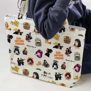 Pulp Fiction Pattern Large Tote Bag
