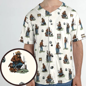 Smokey The Bear Unisex Baseball Jersey
