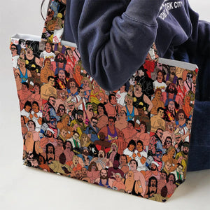 90s Professional Wrestlers Large Tote Bag