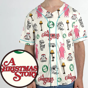 A Christmas Story Pattern Unisex Baseball Jersey