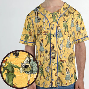 Magic Of Oz Characters Pattern Unisex Baseball Jersey