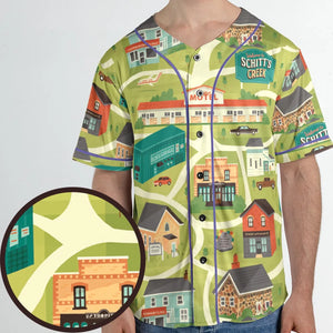 Schitt's Creek Town Map Unisex Baseball Jersey