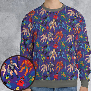 MOTU Figures All-over Print Sweatshirt