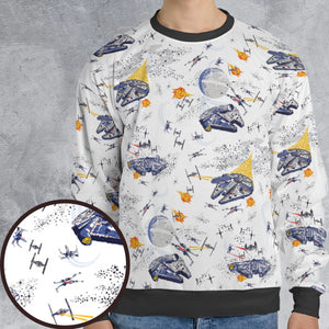 Millennium Falcon Patterns Star Wars All-over Print Sweatshirt