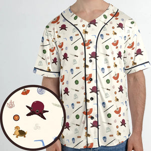 Avatar The Last Airbender Medley Pattern Unisex Baseball Jersey