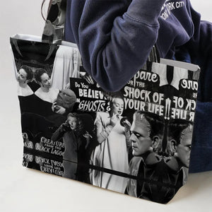 Universal Monsters Pattern Large Tote Bag