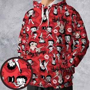 Betty Boop Singer Cartoon Sexy All-over Print Hoodie