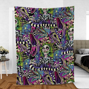 Stay Spooky Beetlejuice Fleece Blanket