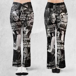Universal Monsters Pattern Flare Leggings