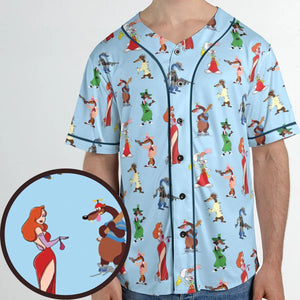 Roger Rabbit Jessica Rabbit The Weasels Who Framed Roger Rabbit Unisex Baseball Jersey