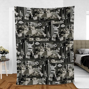 Monty Picasso Style Art Fleece Blanket