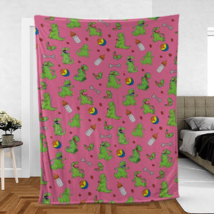 Rugrats Reptar Pattern Fleece Blanket