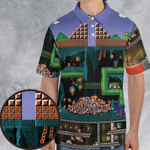 The Pit Super Mario AOP Men/Women Polo Shirt