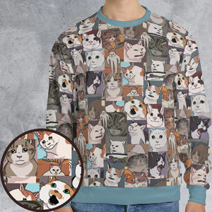 Funny Cat Internet Meme All-over Print Sweatshirt